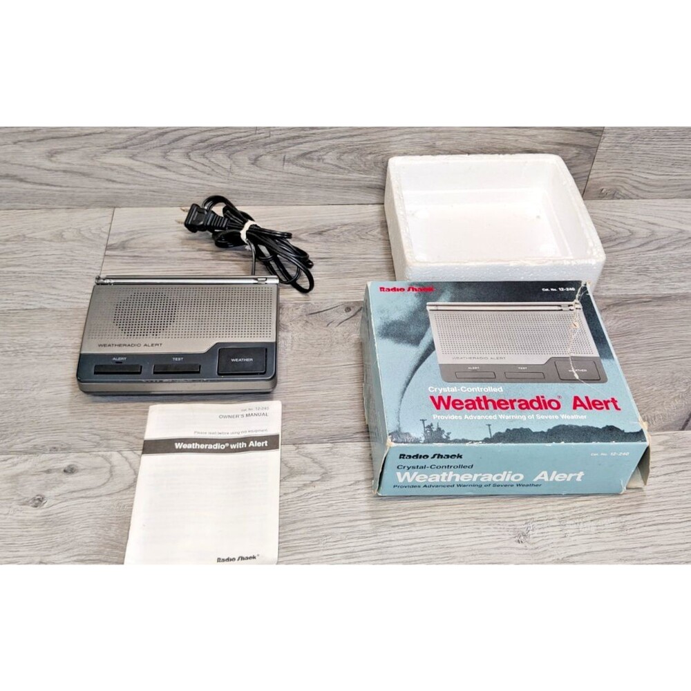 Radio Shack Weather Radio With Alert 12-240 Vintage w/ Box - Tested & Working